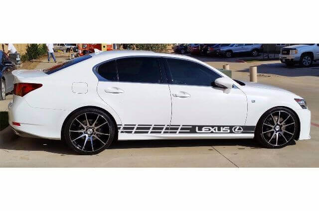 Racing Side Stripes Vinyl Decal Set for Lexus GS 350 F Sport / GS 450h