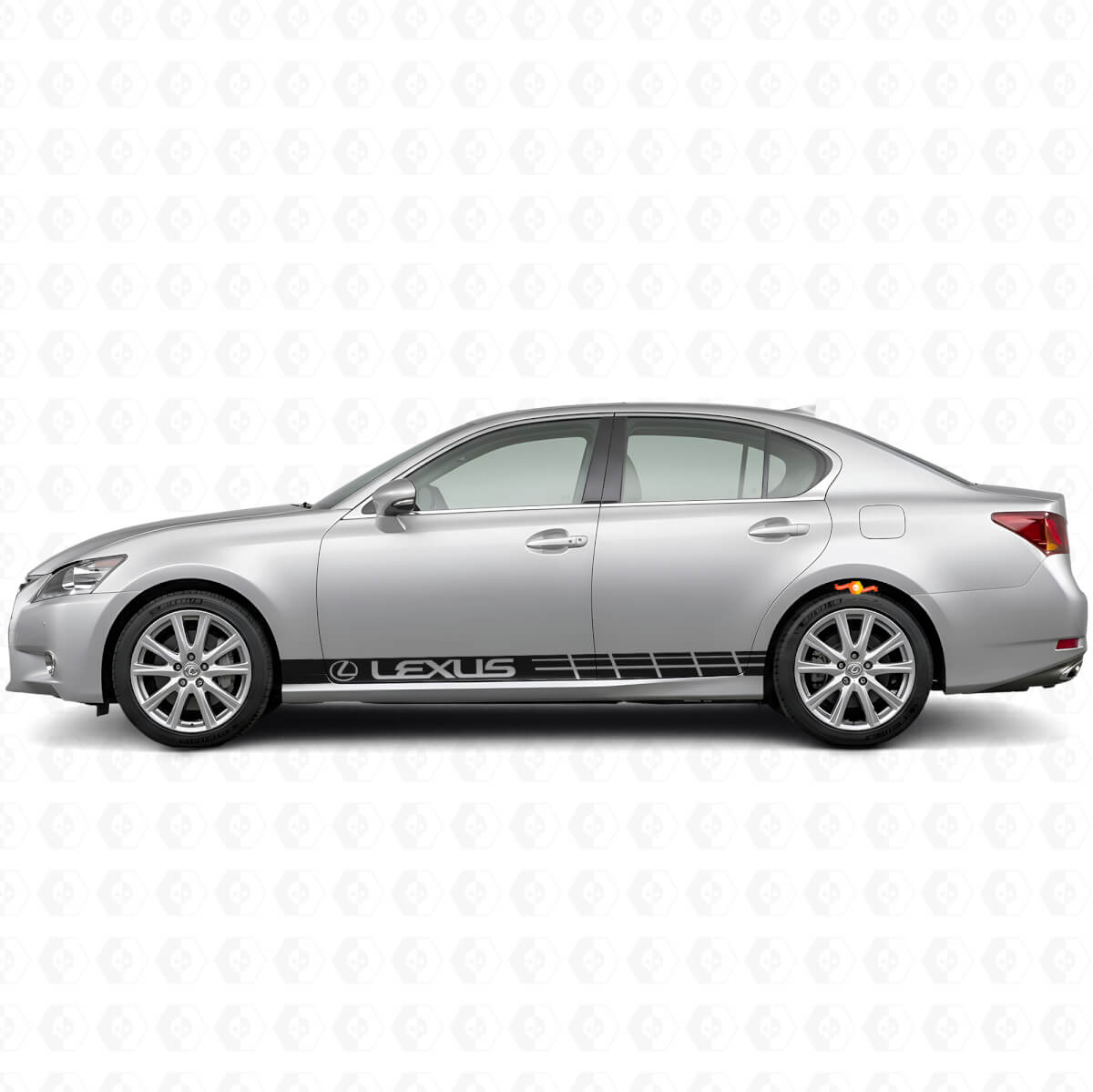 Racing Side Stripes Vinyl Decal Set for Lexus GS 350 F Sport / GS 450h