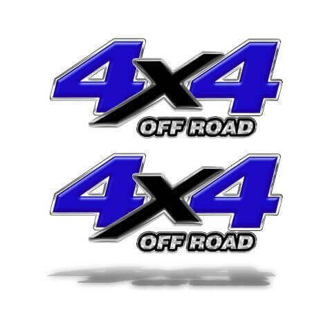 4x4 Off Road Blue Graphic Decal Sticker for Chevy / Ford / Dodge Truck (MK505OR4)