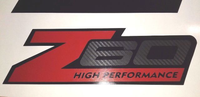 Z60 stickers decal High Performance  truck carbon fiber cut SET