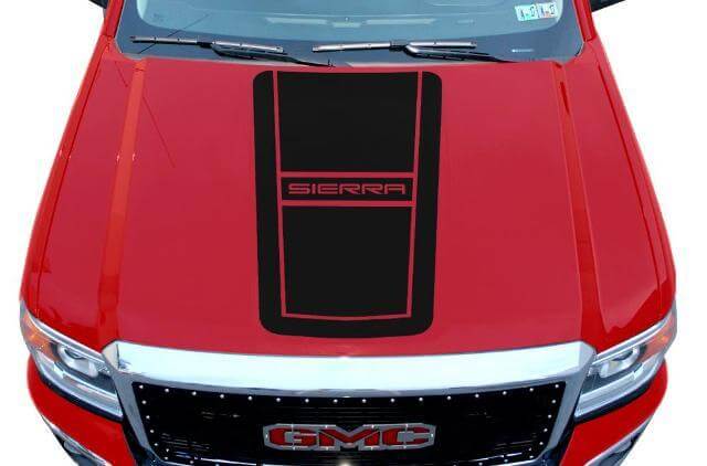 Sierra Hood Vinyl Decal Wrap Kit For GMC Sierra 2014-2017 
