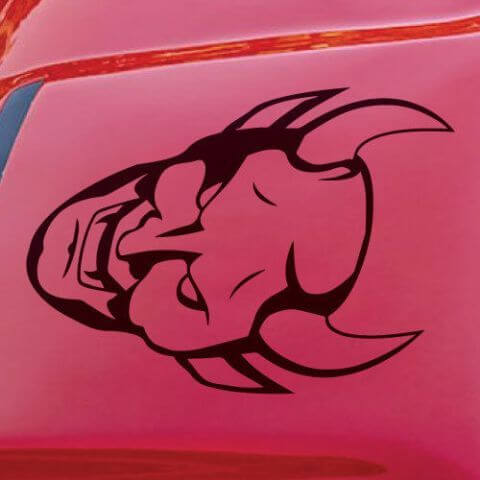 Hood Scoop Logo Vinyl Decal Graphic Sticker for Dodge Demon Challenger