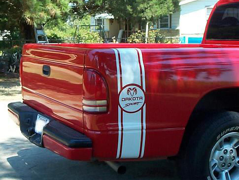Paio DODGE BED SIDE SIDE RALLY Racing Stripes Dakota Sport Decal Sticker
