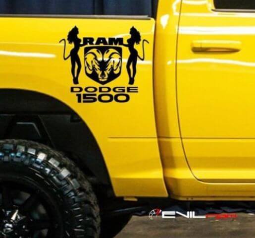 Truck Bed Box Graphic Decal Sticker Kit custom for Dodge Ram 1500