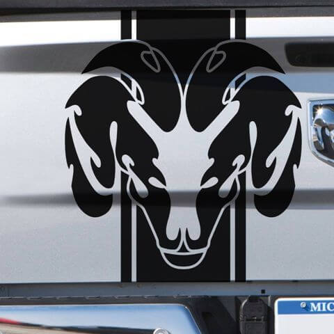 Stripe Logo Graphic Decal Sticker Side or Rear Truck Vinyl Tribal for Dodge Ram