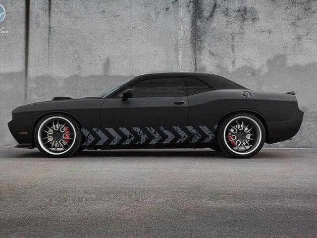 Distressed Arrow Style Stripes Side Vinyl Decal Sticker for Dodge Challenger