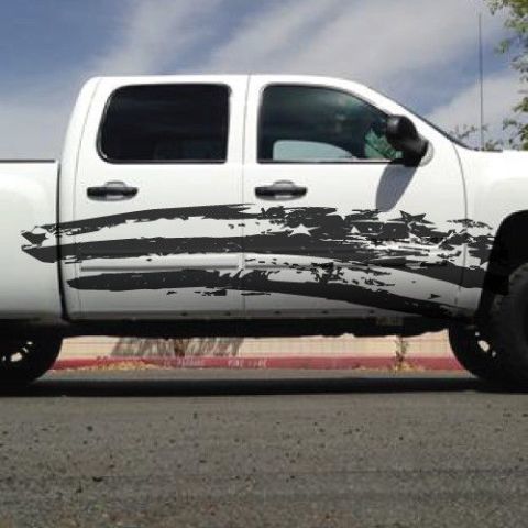 american flag pickup truck