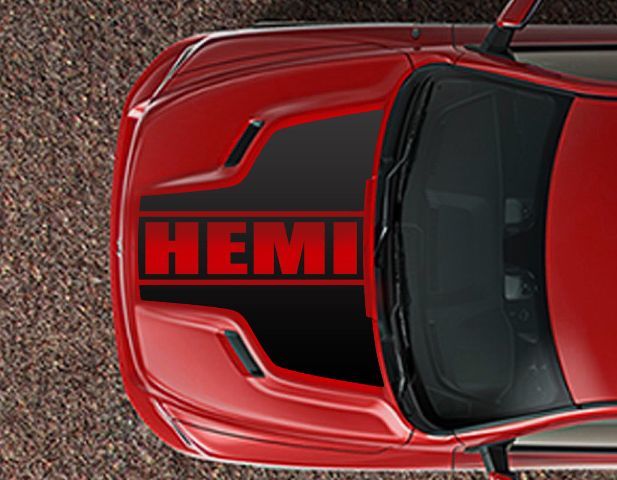 RAM 1500 HEMI Sport Hood 3pc Sticker Decal Stripe Set Racing Stripe 5.7 MOPAR DODGE
