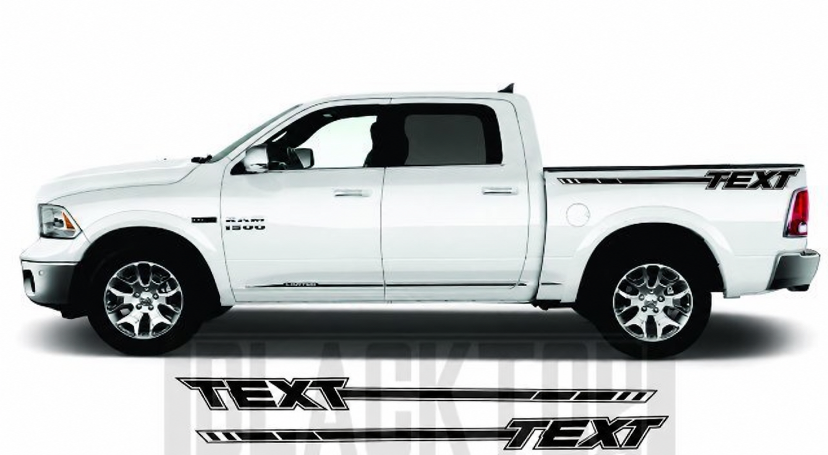 Custom Text Bed Sticker Decal Stripe for RAM 1500 2500 3500