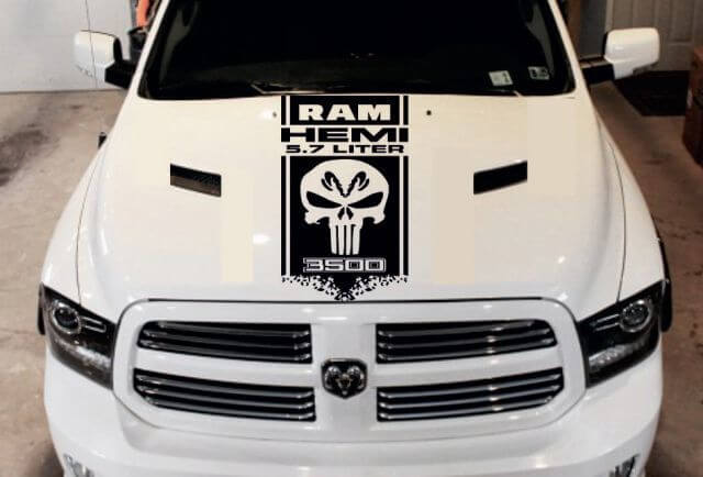 Hood Decal Graphic Vinyl Sticker Logo 5.7L for Dodge Ram 1500 2500 3500