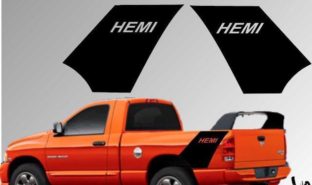 Hemi Rear Side Vinyl Decal Kit for Dodge Ram Daytona 1500 2500