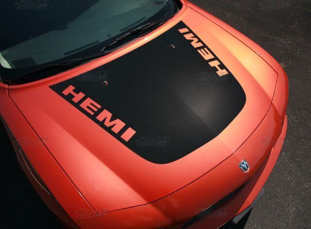 Blackout Hemi Style Hood Vinyl Decal for Dodge Charger 2006-2010