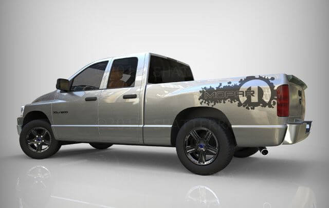 Racing Sticker Stripe 5.7L DS046 Vinyl Decal for Dodge Ram 1500 2500 3500