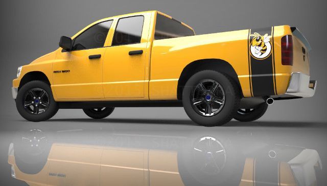 Rumble Bee Sryle Stripes Bedside Vinyl Decal Sticker for Dodge Ram 1500