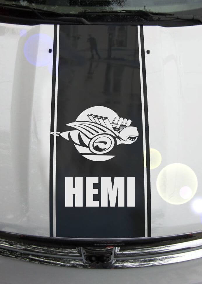 Bee Hood Stripes Vinyl Decal Sticker Graphic DH-006B for Dodge Ram 1500 2500 3500