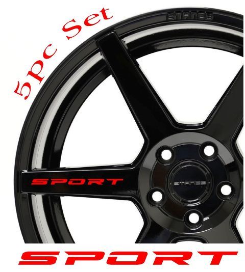 Sport Lettering Wheels Rims Vinyl Decal Sticker for Cars