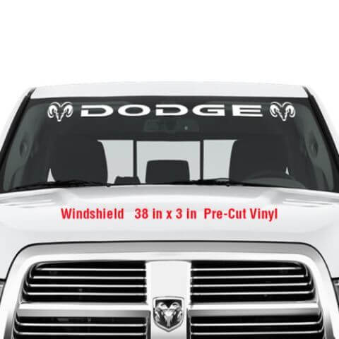 Windshield Vinyl Decal Sticker Graphic RAM Logo for Dodge Truck