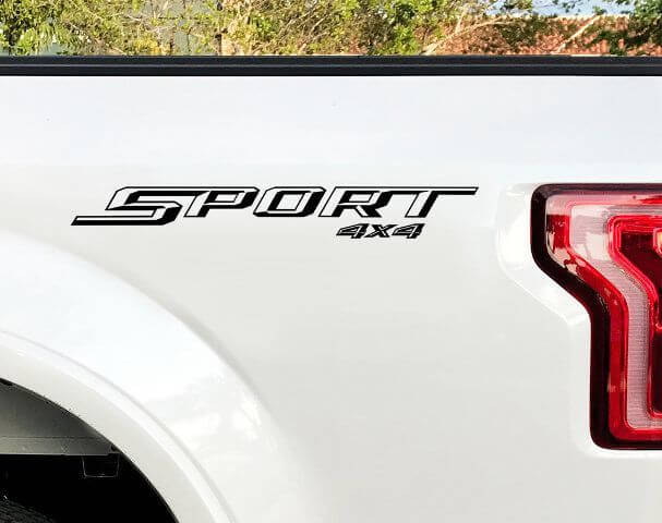 Sport 4x4 Bedside Decal Vinyl for Ford F-150 2015 2016