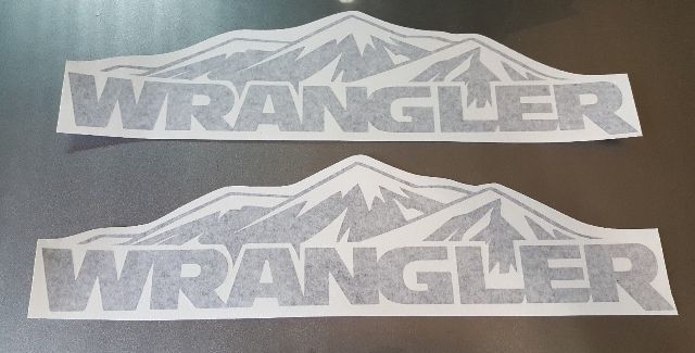 Jeep Wrangler mountain hood decal sticker