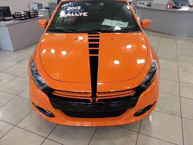 Strobe Hood Stripe Decal Sticker 2 for Dodge Dart 2013-2017