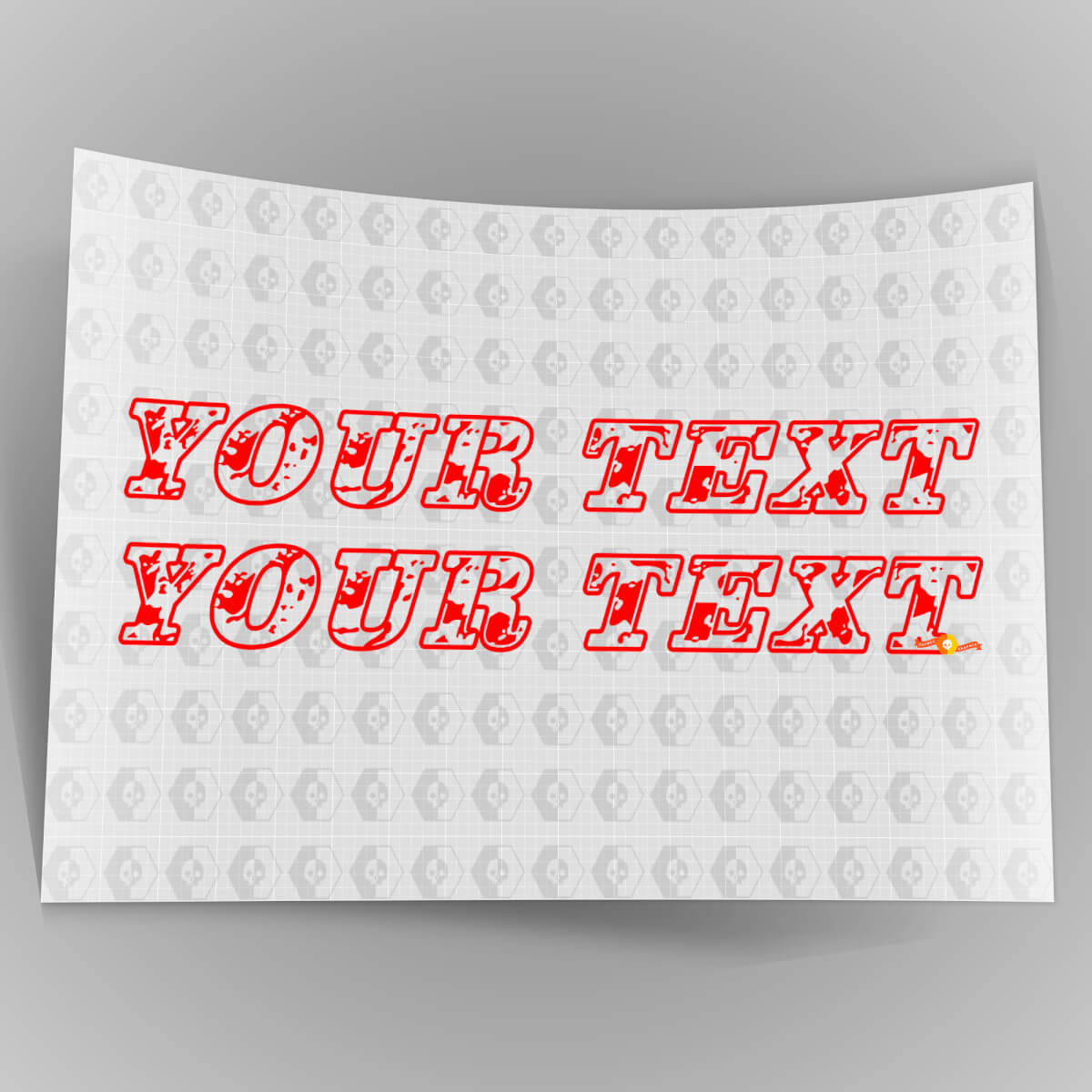 Custom Text Distressed Scrached Style Vinyl Sticker Decals for Jeep Wrangler