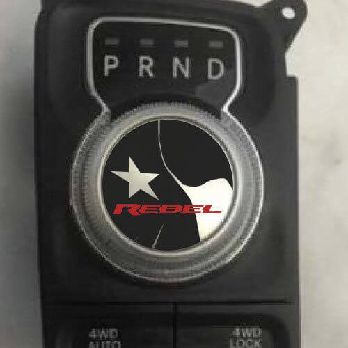 Texas Flag Rebel Shift Knob Vinyl Decal for Dodge Ram