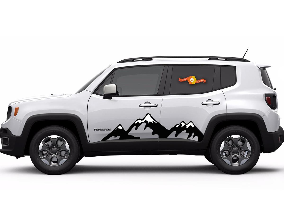 Vinyl Grafiken Schnee Berg Auto Sticke Hood Aufkleber für Jeep Renegade Cherokee