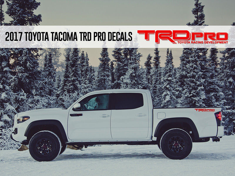 TRD PRO Toyota Tacoma Tundra 2017 Vinyl Bed Side Decals Stickers 2x 