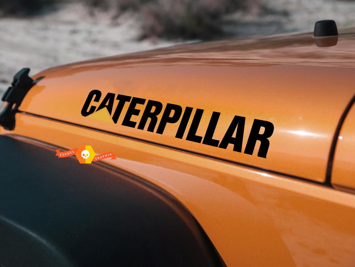 CATERPILLAR pair Jeep hood decal JL JK TJ YJ vinyl decal sticker