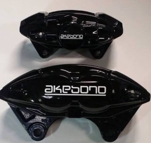 Akebono Style Brake Caliper High Temp Vinyl Decal Set of 4