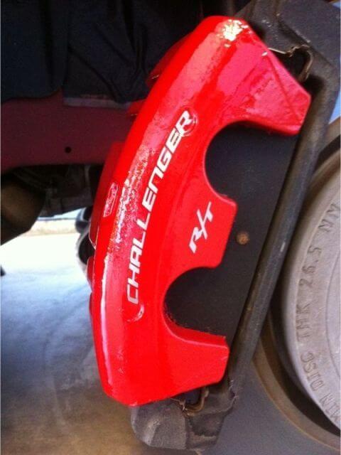 R/T Curved Brake Caliper High-Temp Vinyl Decal Set for Dodge Challenger