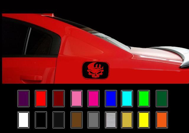 Skull Gas Cap Decal Overlay Vinyl Stickers for Dodge Charger 2011-2018
