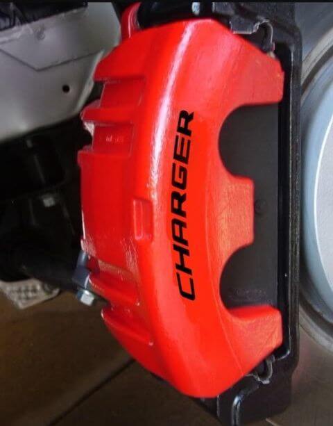 Charger Brake Caliper High Temp Vinyl Decal Set for Dodge Charger