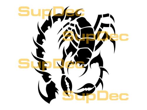 Scorpion Vinyl Art Wandfenster Badezimmer Aufkleber Aufkleber # 6