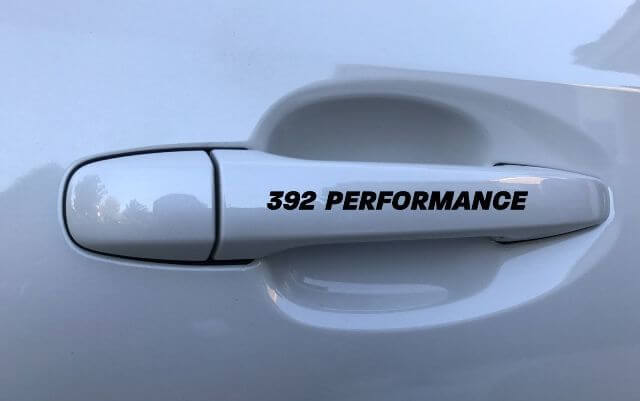 392 Performance Door Handle Vinyl Decals for Dodge Challenger
