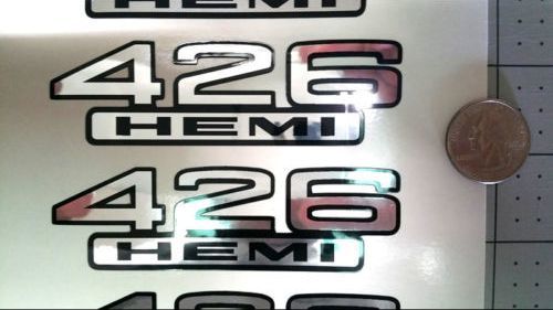 Hemi Decals 426 Chrome & Black Fender Decal Kit 2pcs Stickers UV 0149 Now