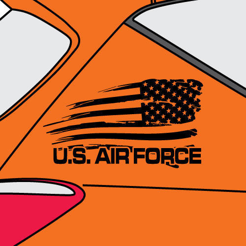 U.S. Aeronautica Air Force Distressed American Bandiera Grafica Vinile Decalcomania Decalcomania Autoadesivo Side Nissan -