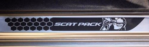 Honeycomb Scat Pack Style Door Sill Vinyl Decals Kit for Dodge Challenger 2015-2018