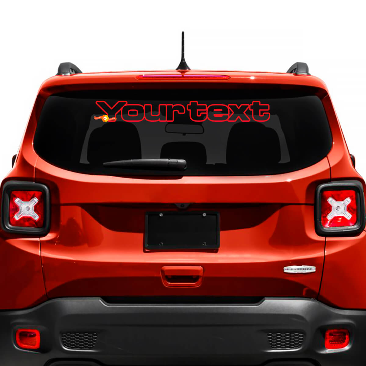 Cusctom Text Lettering Rear Window Fender Windshield Sticker Decal Graphic for Jeep Renegade