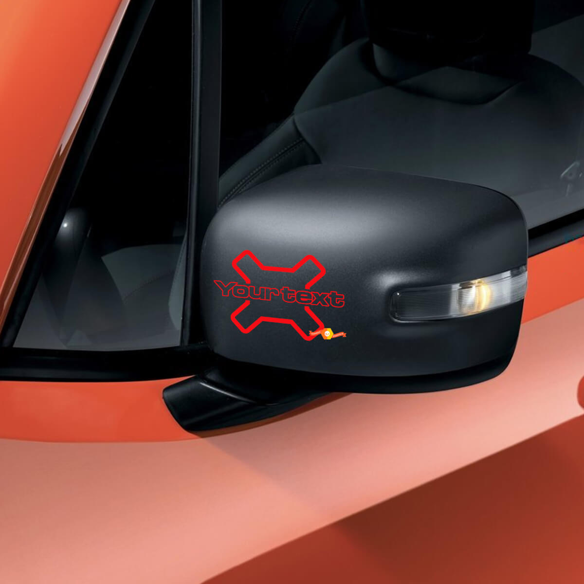 Custom Text Vinyl Mirror Decal Sticker Graphic for Jeep Renegade