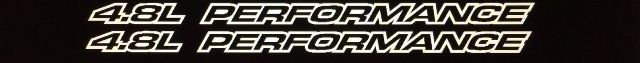 4.8L Performance Outline Seriers Fits Chevy 1500 Vinyl Hood Sticker Decals