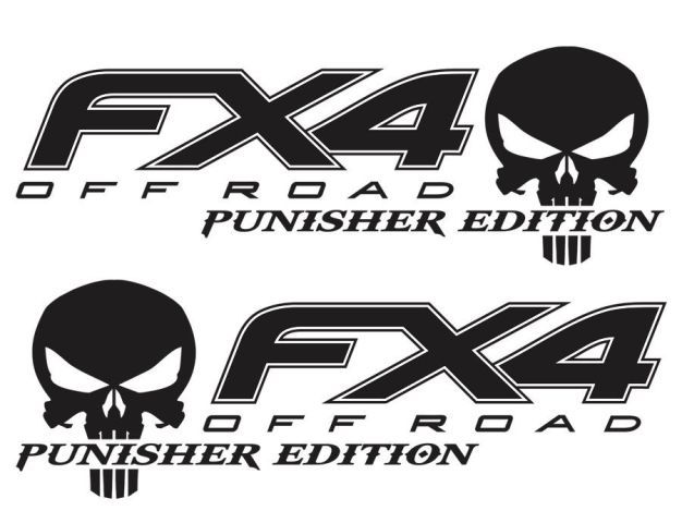 Ford F150 F250 FX4 Punisher Off Road Decal Vinyl Truck Stickers offroad
