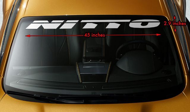 NITTO TIRES RACING OFFROAD Premium Windshield Banner Vinyl Decal Sticker 45x2.9