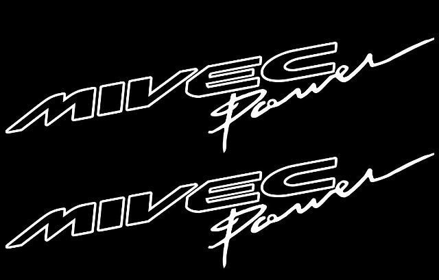 MIVEC POWER Vinyl Aufkleber Aufkleber Mitsubishi Ralliart Evolution FQ Colt Evo Lancer