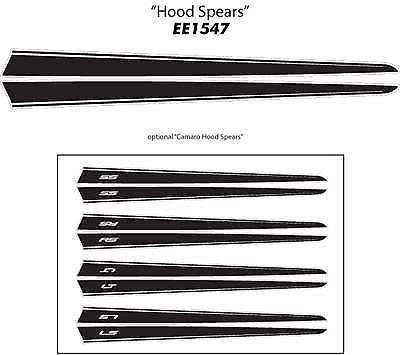 HOOD SPEARS Graphic Vinyl Decals Stripes Premium Grade Vinyl 2013-2015 Camaro