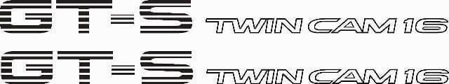GT-S Twin Cam 16 Strobe Side Vinyl Decal Set for Toyota Corolla AE86