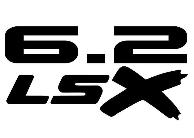 LSX Sticker decal vinyl ls x for chevy GM Gloss white Satin Light Blue X