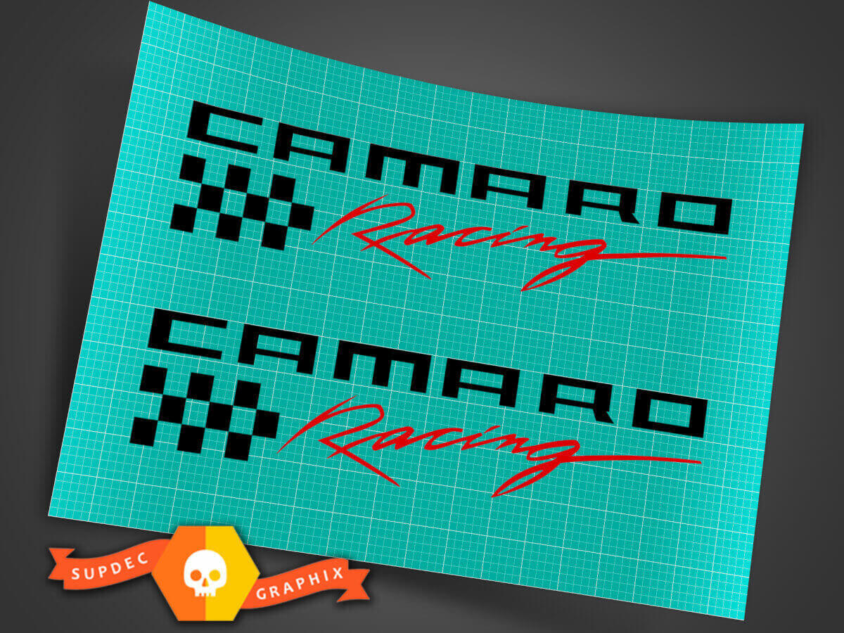 Chevrolet Camaro Racing Side Skirt Vinyl Decal Set For Chevrolet Camaro