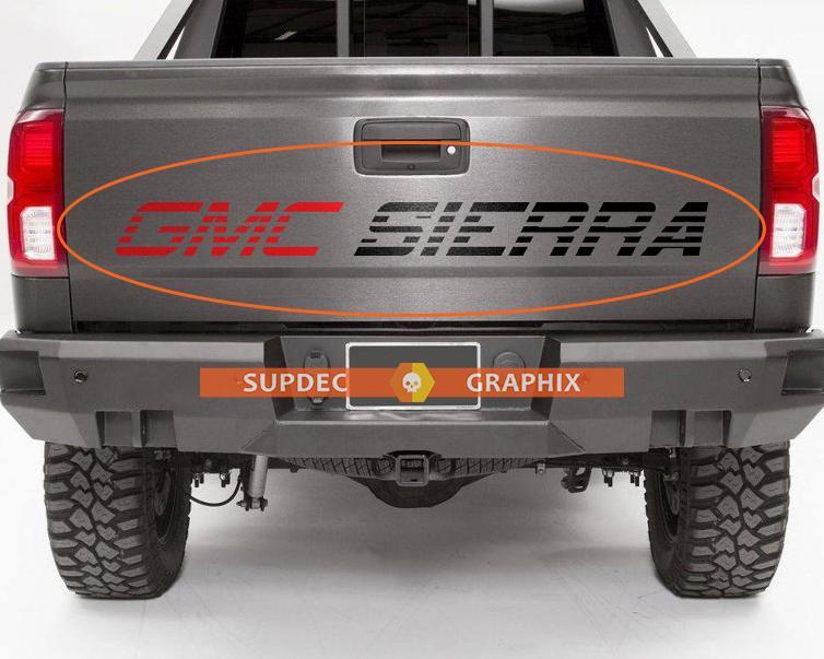 GMC SIERRA TAILGATE VINYL DECAL STICKER Any COLORS