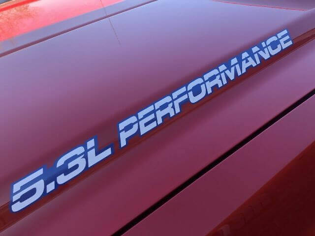5.3L Performance Hood Vinyl Decal for Chevy Silverado GMC Sierra